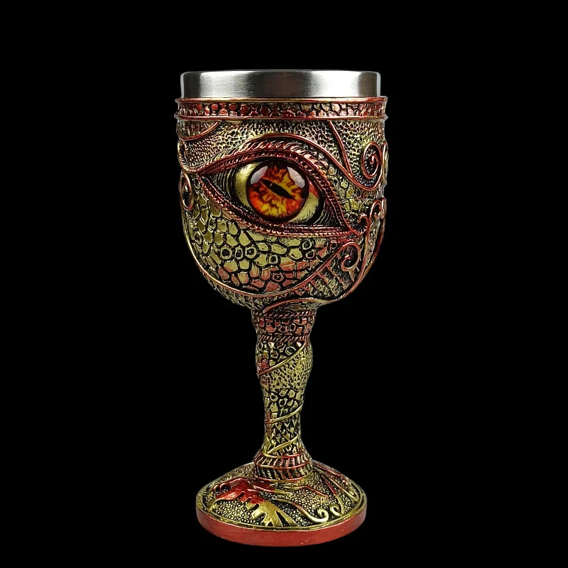 Vintage unique Handcrafted High-Footed Wine Ornament, Decorative Creative cup for Home or Office Display