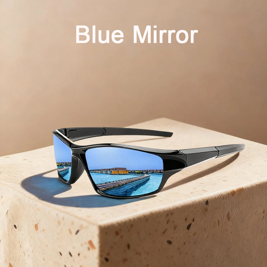 Modische Vintage-Sonnenbrille mit klarem Rahmen für Angeln, Autofahren, Sport, Laufen, Bergsteigen, Sonnenbrille für Damen und Herren – Detail 4