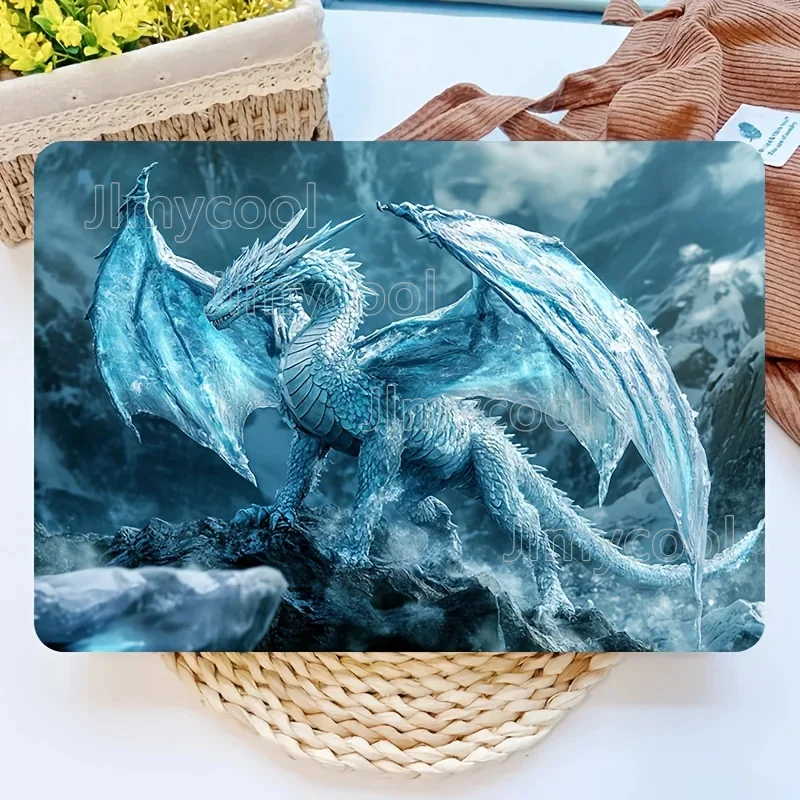 2PC Pedal Rock Unfold Ice Wings Majestic Ice Dragon Laptop Sticker Scratch-resistant Art Protection Sticker Suitable For PC