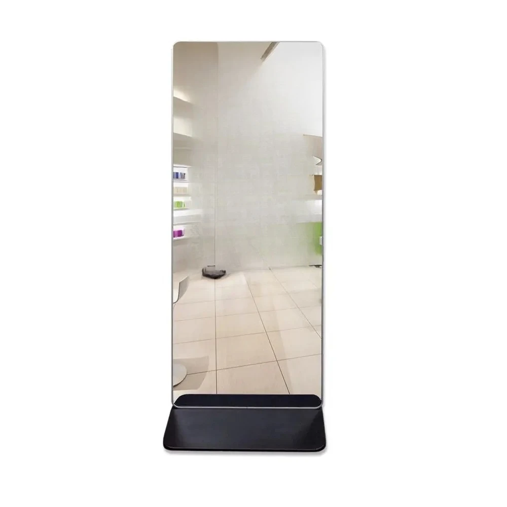 43 Inch Floor Standing Smart Mirror Digital Poster 4K IP55 Interactive Fitness for Training Gym Home Workout Shopping Mall Use