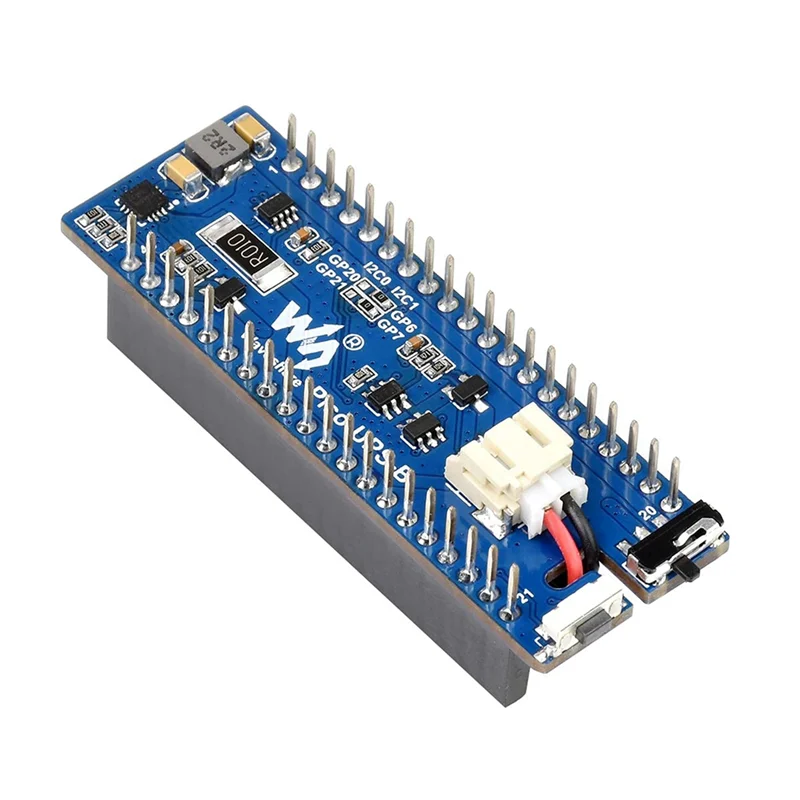 Waveshare UPS Module B for Raspberry Pi Pico Board, Uninterruptible Power Supply Monitoring Battery Via I2C Bus,Stackable