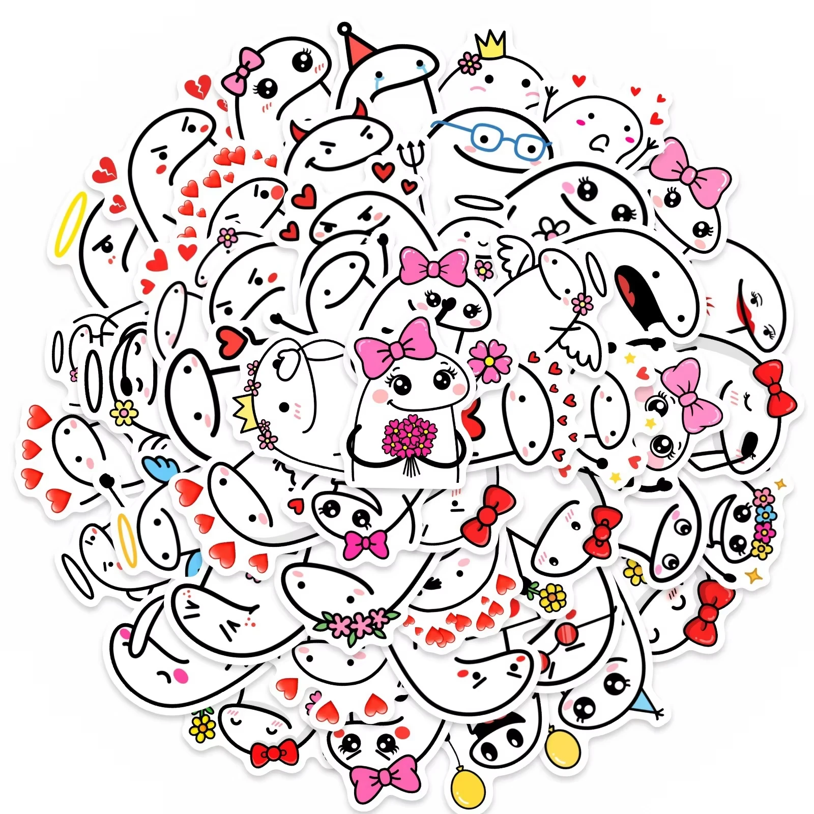 10/50PCS Pegatinas de Graffiti de Dibujos Animados de Flork, Meme de Flork, Vinilo Impermeable, Juguetes DIY para Botellas, Álbumes de Recortes, Bolsas de Viaje, Calcomanías Estéticas