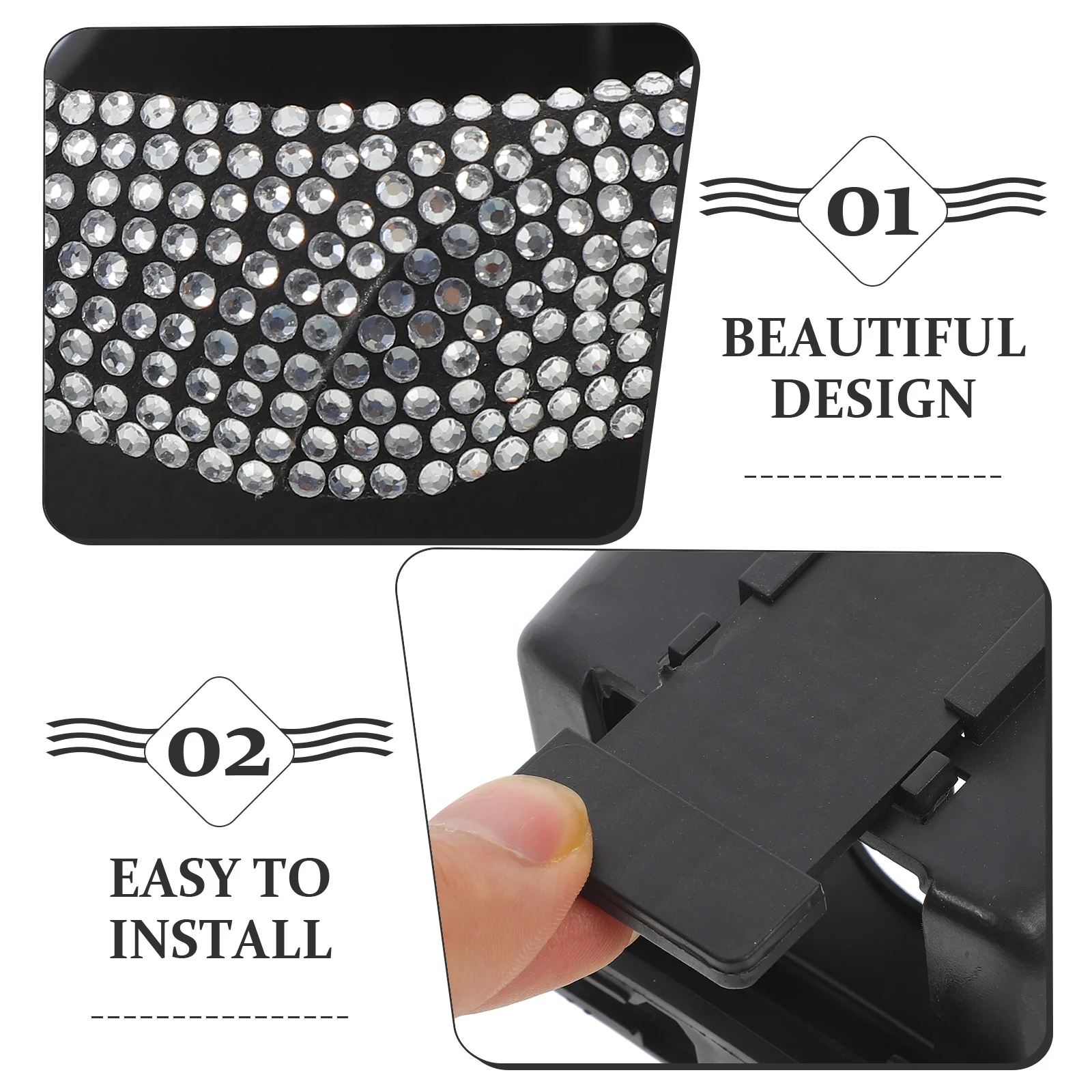 

Car Air Vent Cup Holder Rhinestone Bling Interior Accessory Stable Universal Mount for Car Air Vent Cup Holder