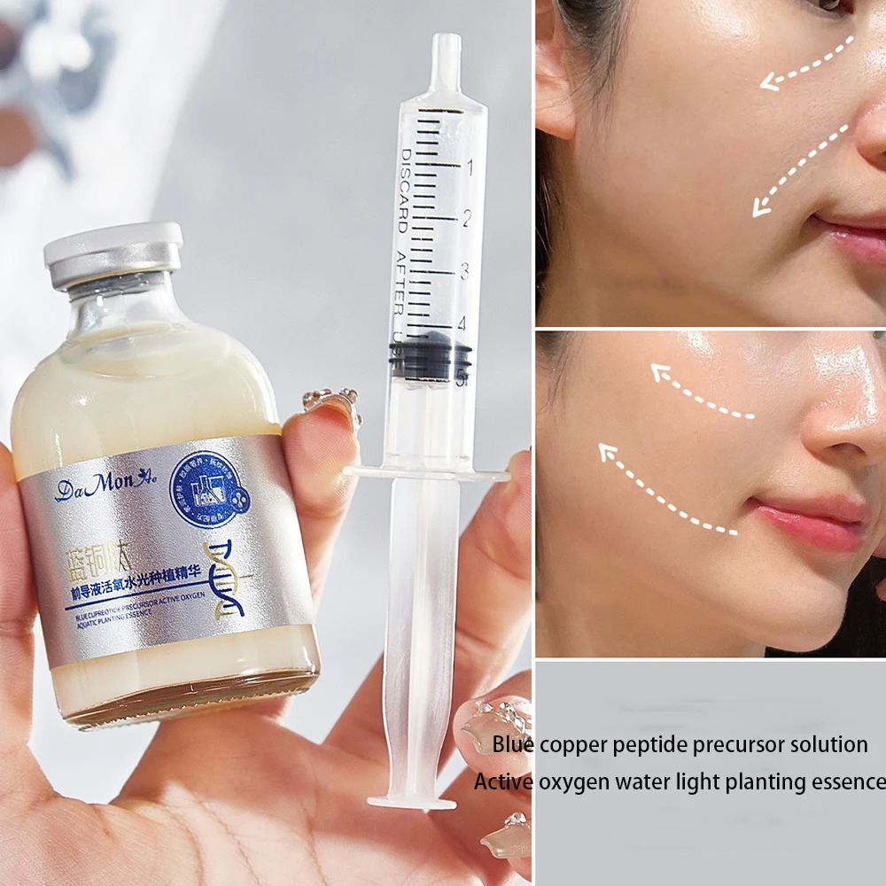 Blue Copper Peptide Solution Active Oxygen Water Light Planting Essence Moisturizing Lifting Firming Face Serum Korea Skincare