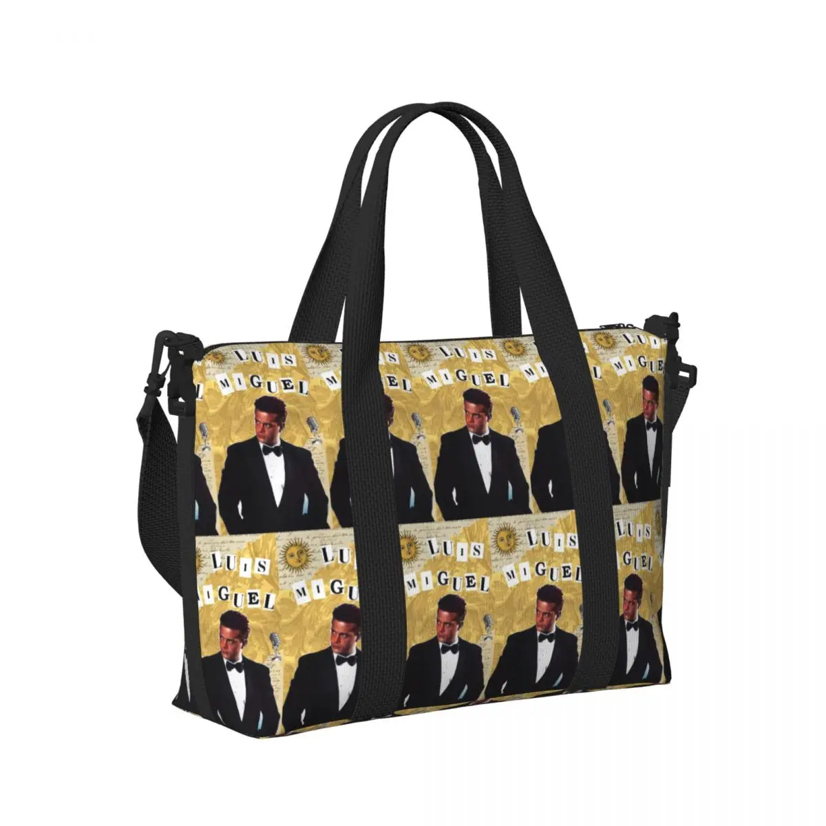 

El Sol De Mexico Luis Miguel Beach Travel Bag Large Capacity Tote Bags for Gym Yoga Women Shopping Duffle Shoulder Bag