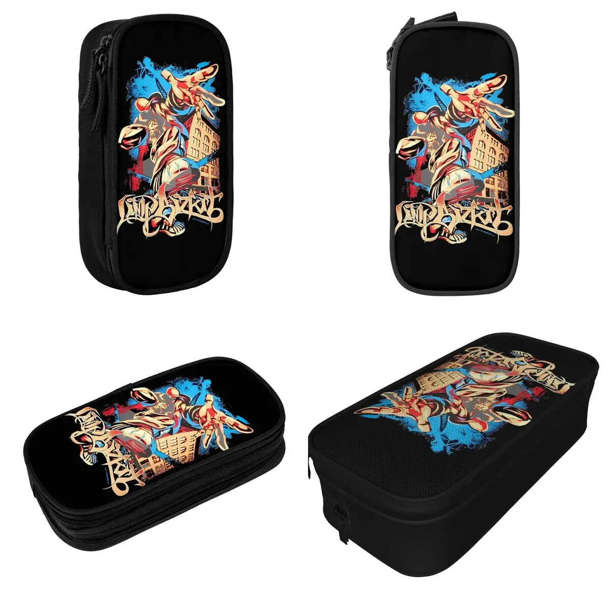 Limp Bizkit Rock Band Pencil Cases Pencil Pouch Pen Box for Student Large Storage Bags School Supplies Gift Stationery