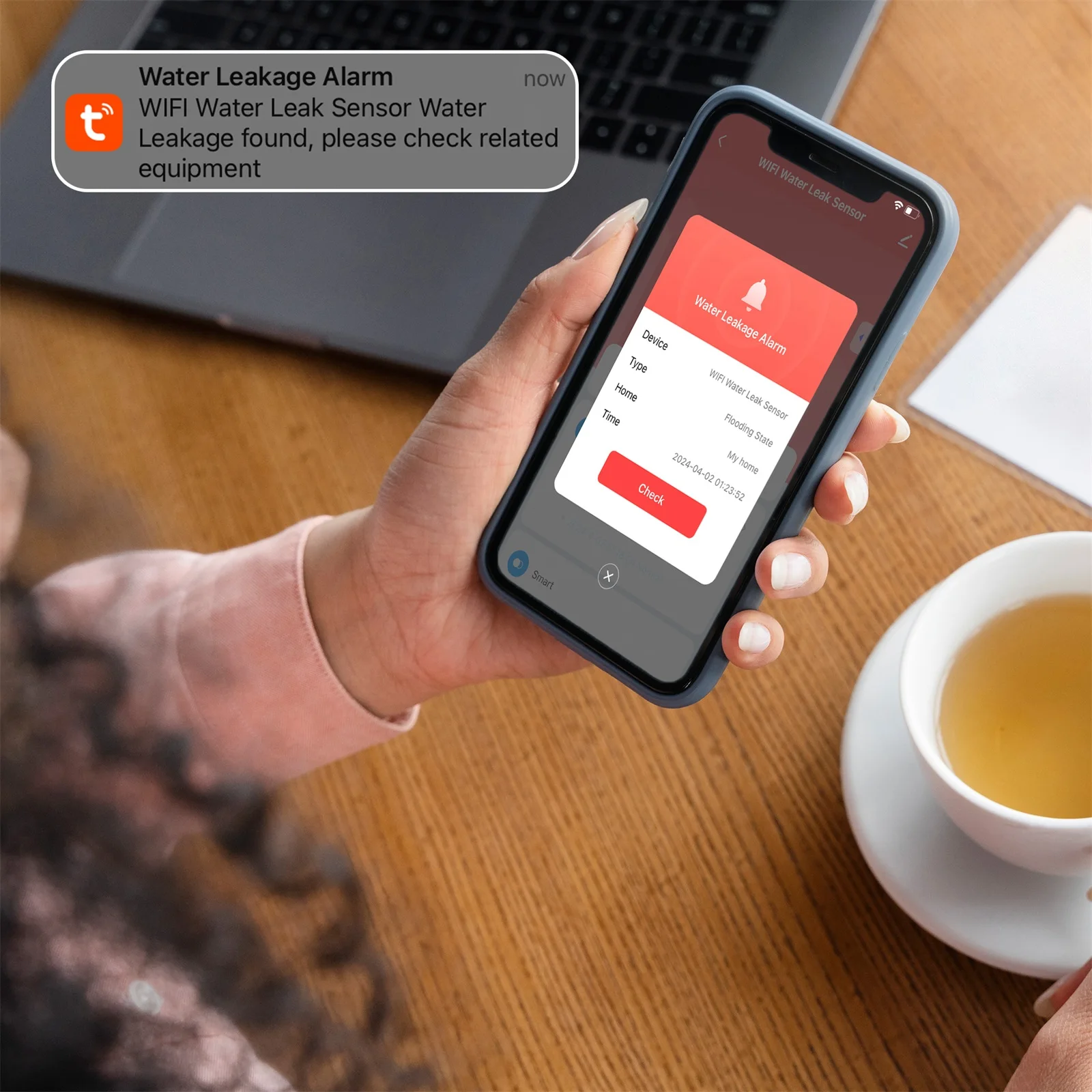 KERUI 100db Tuya Smart WIFI детектор утечки воды датчик утечки воды для защиты дома