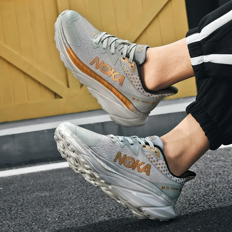 

Men's Running Shoes Cushioning Luxury shoes Mesh Off-road Shoes Outdoor Jogging Breathable Trainer Race Sneakers Couple Non-Slip
