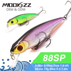 88MM 14G MOOKZZ For Artificial Fishing Lures Sinking Minnow High Quality Wobblers Baits Suspending Hot Model Crankbaits