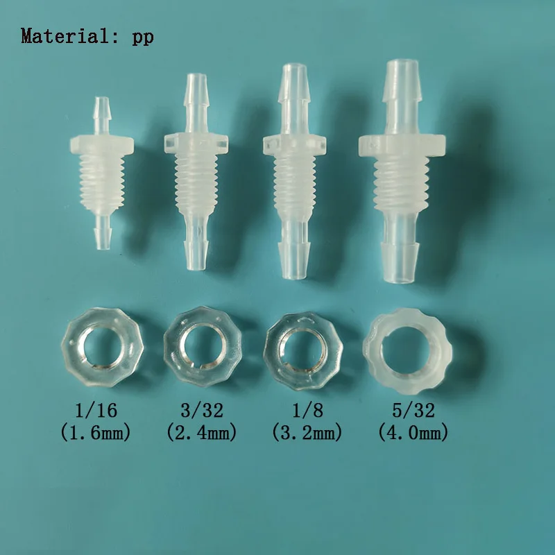 Adapter PP Plastic Air Valve Pipe Dispensing Subpackaging Trainer Barrel Fitting Silica Gel Tube Connector Pagoda Head