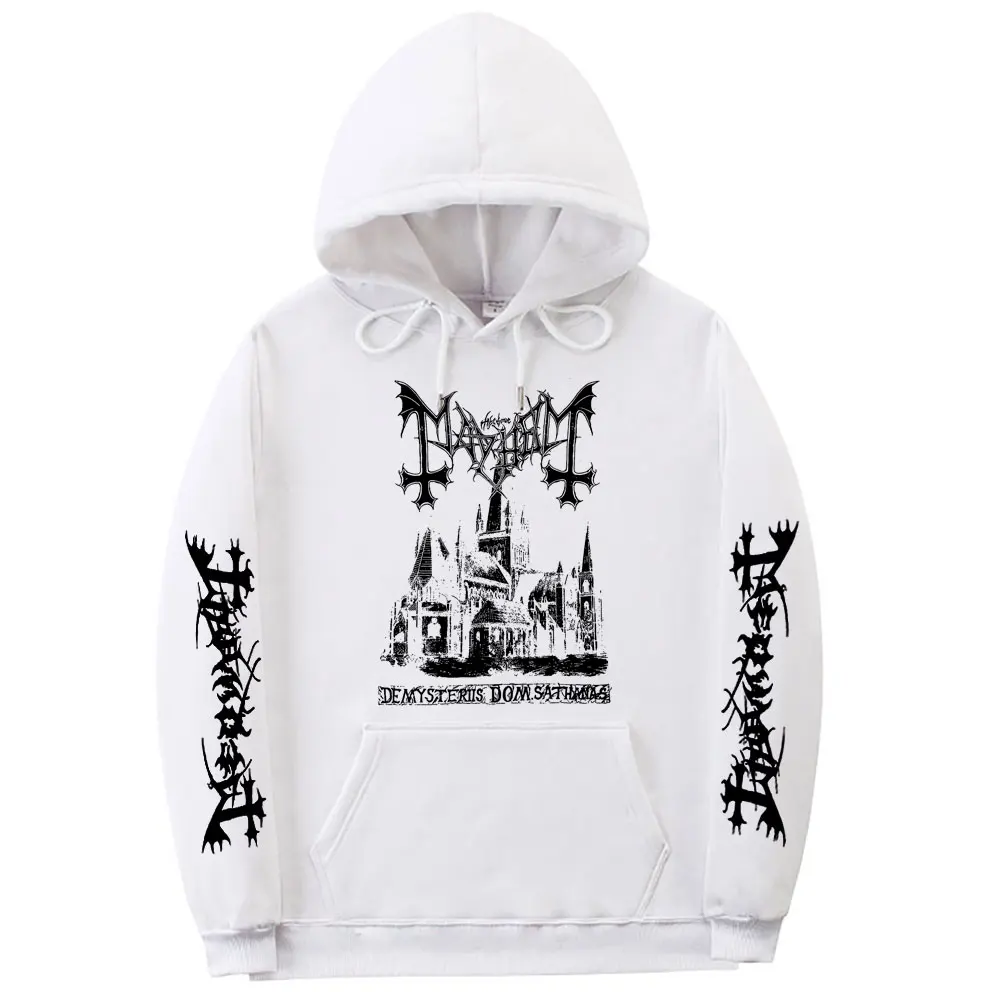 The New Mayhem Deathcrush Euronymous Dead Varg Graphic Hoodie Men Women Fashion Casual Oversized Hoodies Men's Rock Sweatshirt