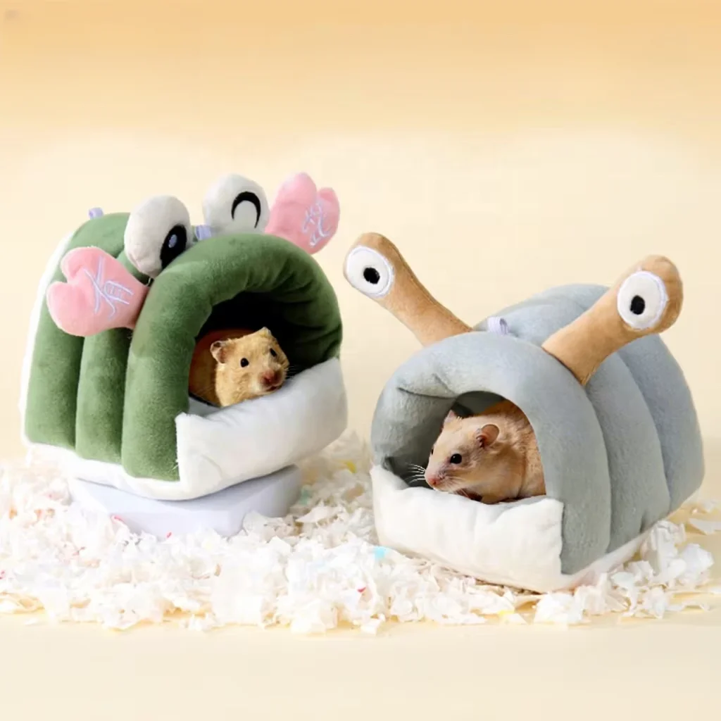 

Hamster Nest Winter Supplies Pet Bed Cuttlefish Hedgehog Rabbit Winter House Cartoon Style Octagon Shape for Indoor Use