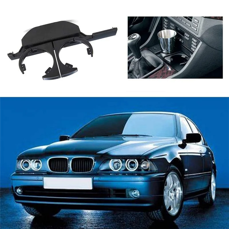 

WOTT-Automotive Front+Rear Retractable Cup Holder Water Cup Holder Right Hand Drive For BMW E39 525I Parts 51168184520 511681902