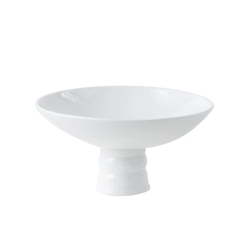 Small dish plate commercial creative features ceramic high-end restaurant home white tableware saucer tall tea tray