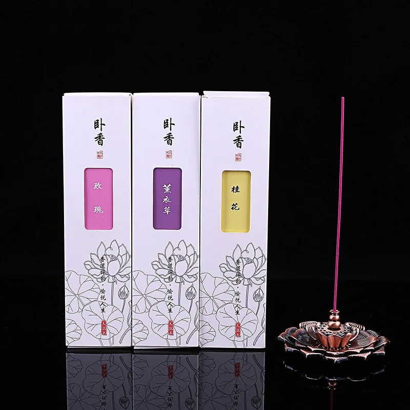 2 Boxes/ Tubes Incense Sticks Jasmine Osmanthus Rose Fragrance Aloe Incense Stick Home Buddha Worship Meditation Incense