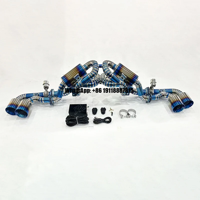 For Ferrari F430 4.3 V8 Professional Titanium Sport Exhaust System Direct Bolt-On for Improved Throttle Response Aggressive