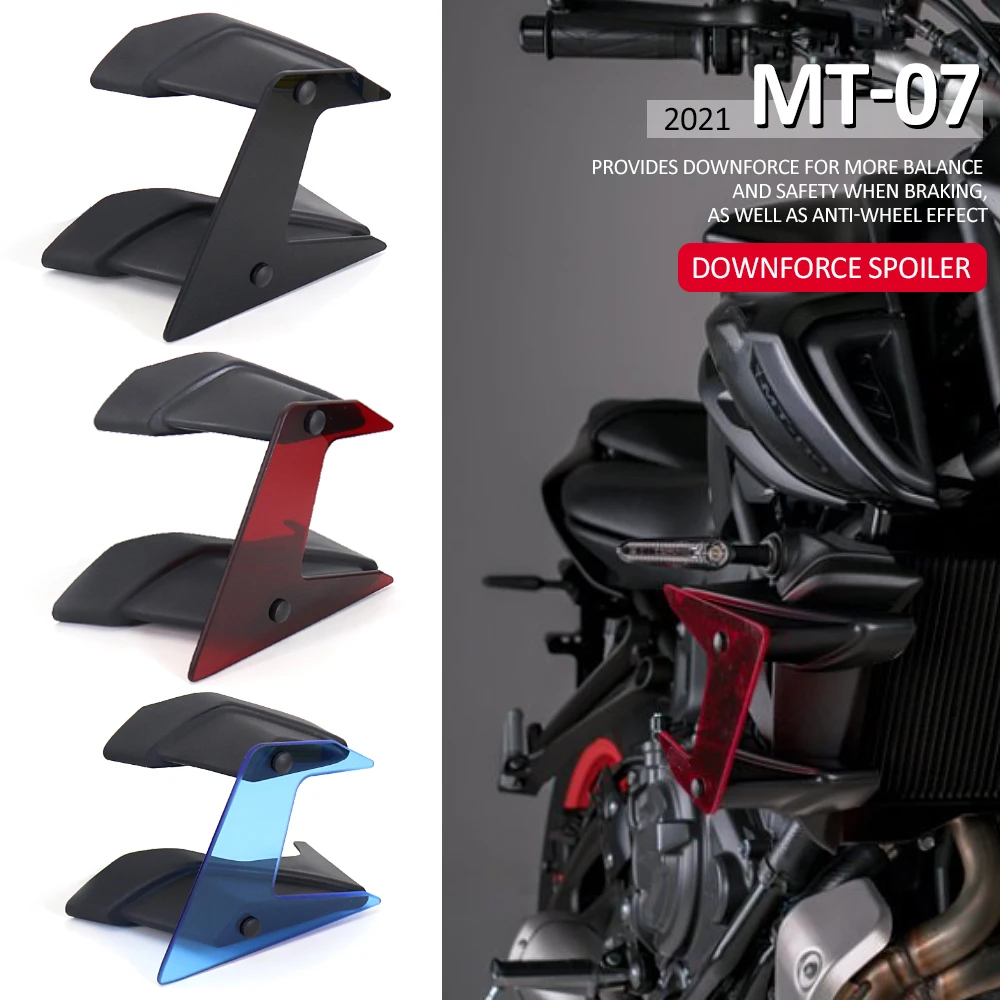 New 2021 Side Downforce Naked Spoilers Fixed Winglet Fairing Wing Motorcycle Accessories For YAMAHA MT-07 MT07 MT 07 mt07