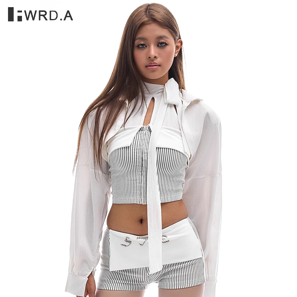 

FWRD 2025 New Hot Girl Loose Short Jacket For Women Cotton Linen Look Overshirt With Shoulder Pads And Shirt Collar #FWRD6012