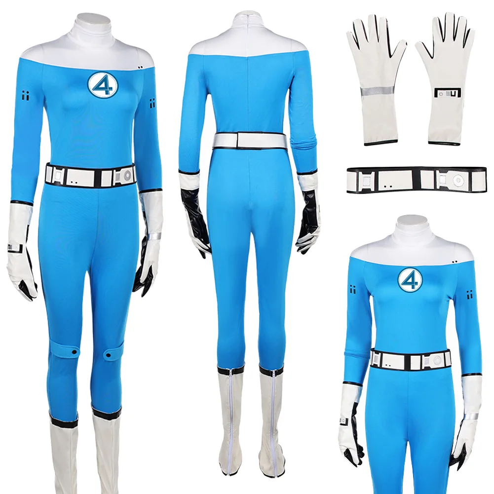 

Fantasia Susan Storm, боевые костюмы для косплея, 2025 фильм, 4 предмета, фантастический костюм Disfraz, женская карнавальная одежда на Хэллоуин
