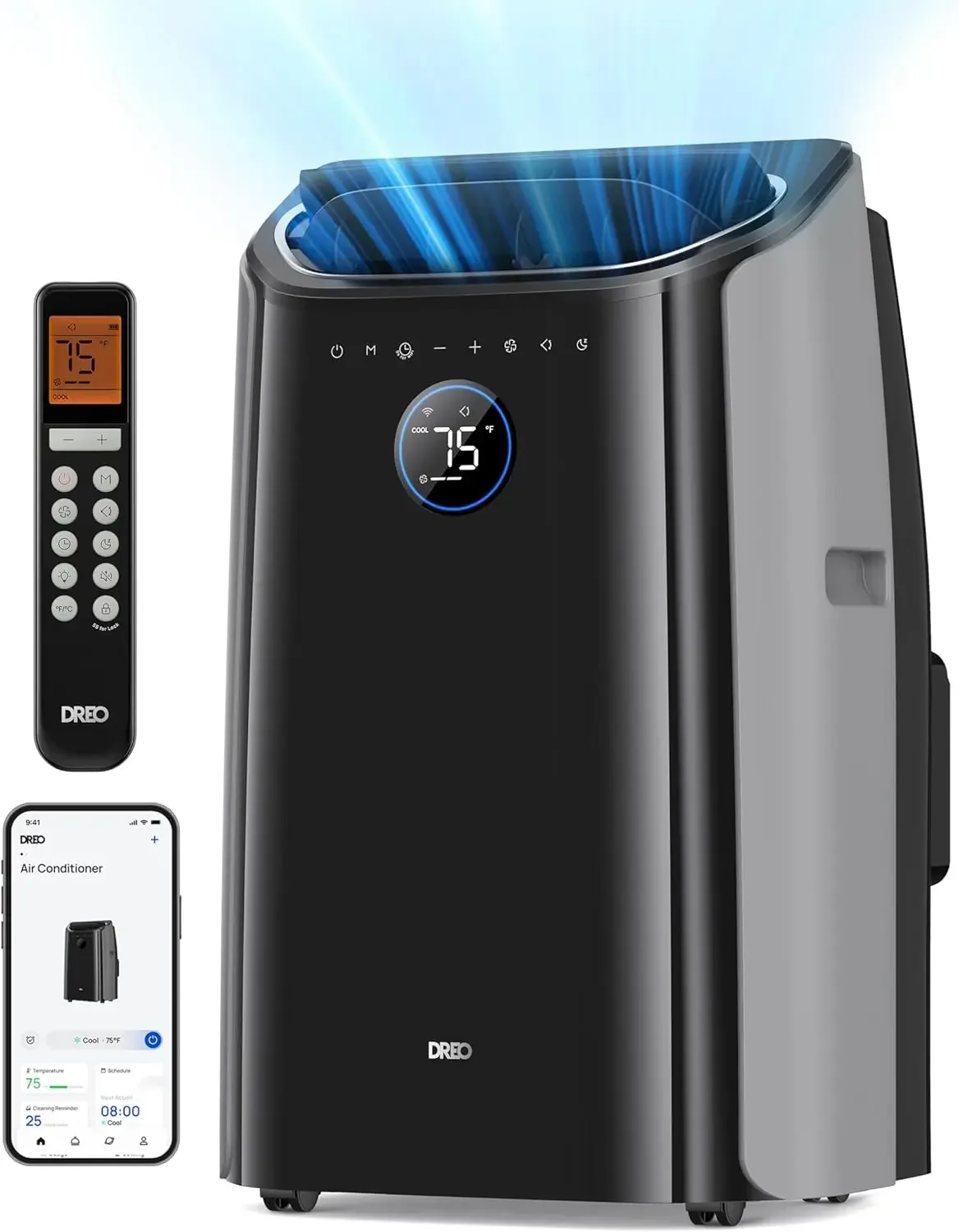 

home.Portable Air Conditioners, 12,000 BTU Air Conditioner for Bedroom with Drainage-free Cooling, 46dB Quiet, APP/Voice/Remote