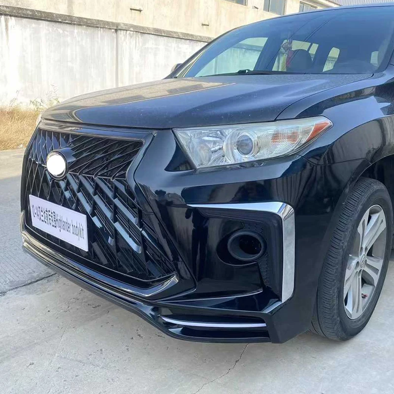 

ForFor Toyota Highlander 2012-2014 PP Lexus Style Wide Body Kit Front Rear Bumper With Centre Grille Exterior Conversion Parts