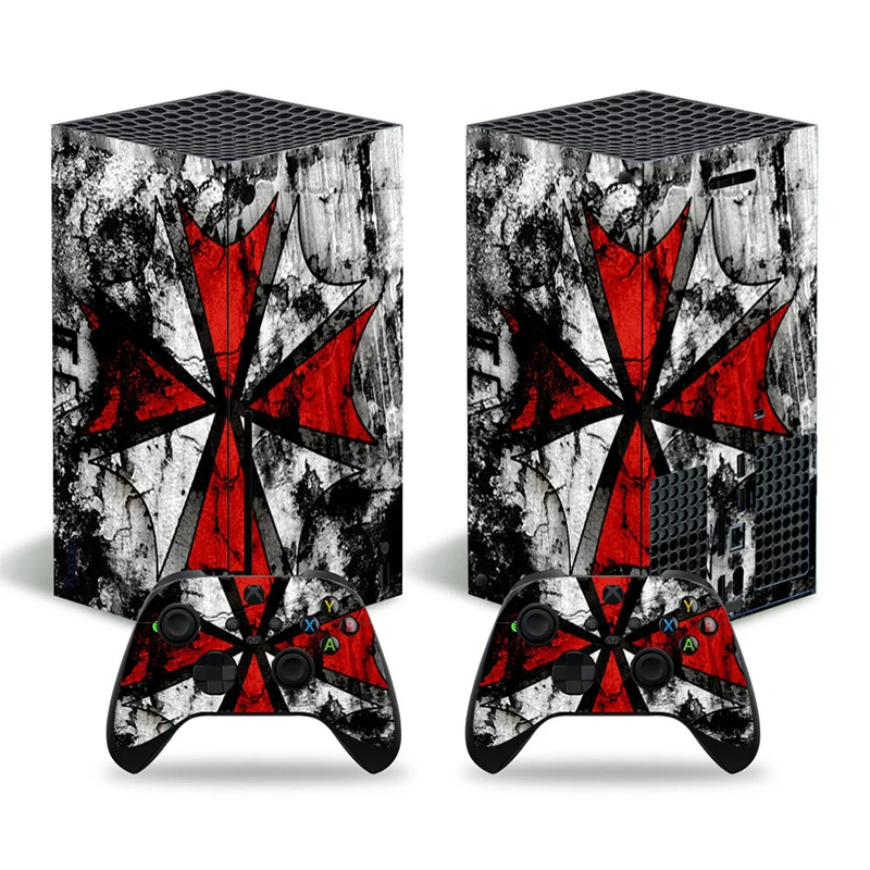 per xbox serie X Adesivo skin Teschio rosso Design Decal Cover pelli in pvc per xbox serie X adesivo in vinile per xbox serie X