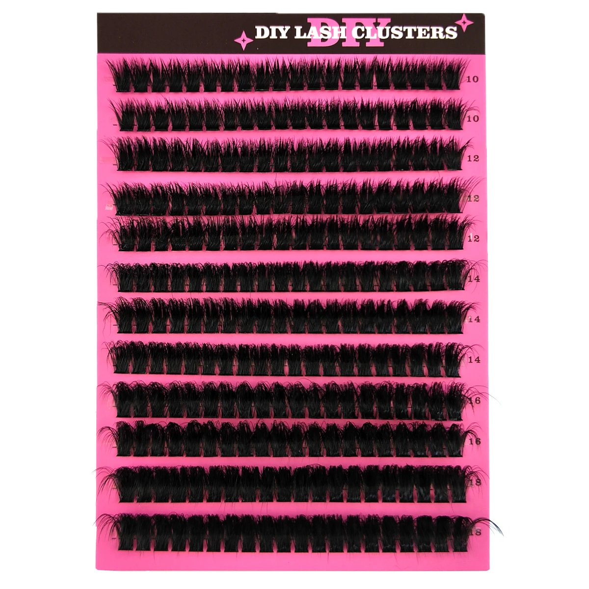 Cluster Eyelash Extension 240pcs/12Rows Bundles 50-200D Thick Lashes Clusters Individual Eyelashes  Bundles 5D Fluffy Lashes