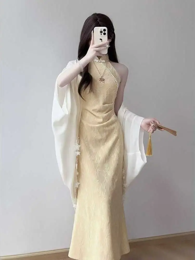 

Новое китайское платье-юбка, комплект из двух предметов, модная шиловая повседневная одежда, платье-осень-весна-лето для женщин