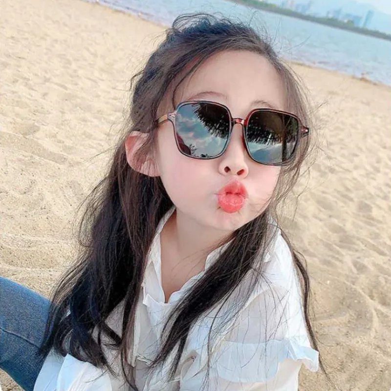 New Children's Small Frame Square Sunglasses Girls' Transparent Color Fashion Sun Glasses Outdoor Shading for Boys Eyewear UV400