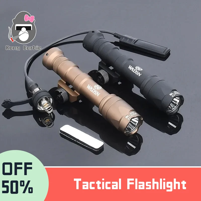 WADSN M300 M600 M300A M600C Tactical Flashlight 400lm/600lm White LED Light Fit 20mm Rail Hunting Weapon Airsoft Accessories