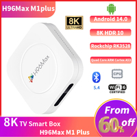 New Model H96 MAX M1 PLUS Smart TV Box Android 14 Smart TV Box Android14 4GB 128GB 3528 Wifi6 BT 4K HD Google Voice Media Player
