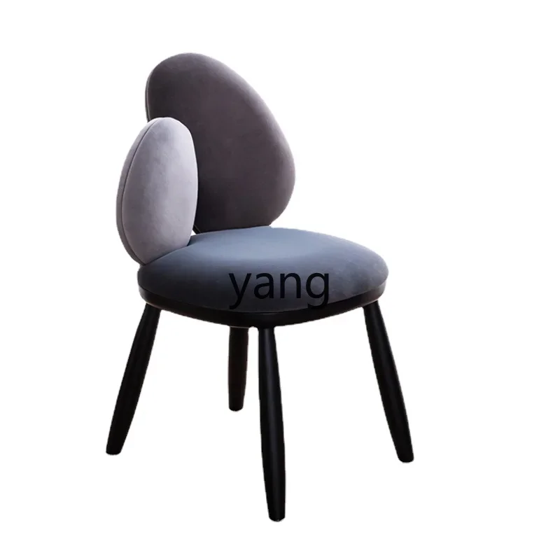 Yhl Light Luxury High-Grade Casual Solid Wood Armchair Creative Make-up Chair Home Backrest  Chair