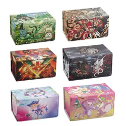100+Card Deck Box for MTG, Trading Card Storage Box Holds 120+ Sleeved Commander Deck, PU Leather Card Box Suits TCG Magic Cards