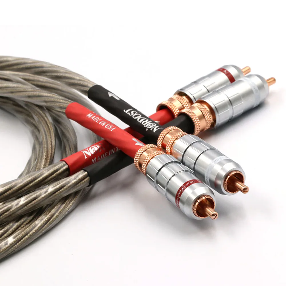 Preffair Odin 2 OCC Copper Silver Plated RCA Interconnect Cable RCA to RCA Audio Cable Analogue Cable phono Cable For CD AMP