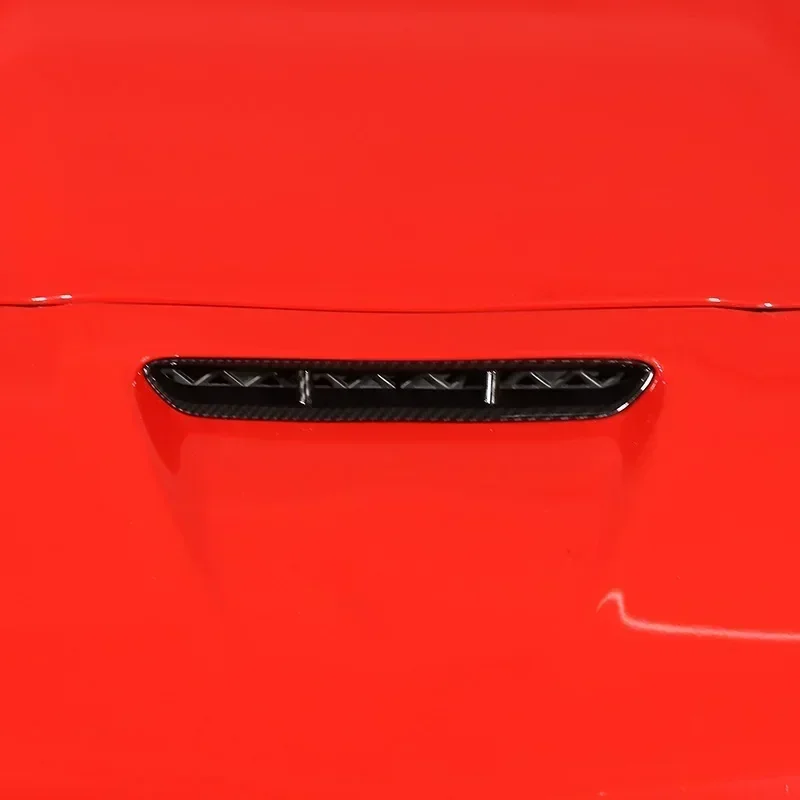 For 2005-13 Chevrolet Corvette C6 ABS carbon fiber car hood front air inlet decorative frame sticker car protection accessories
