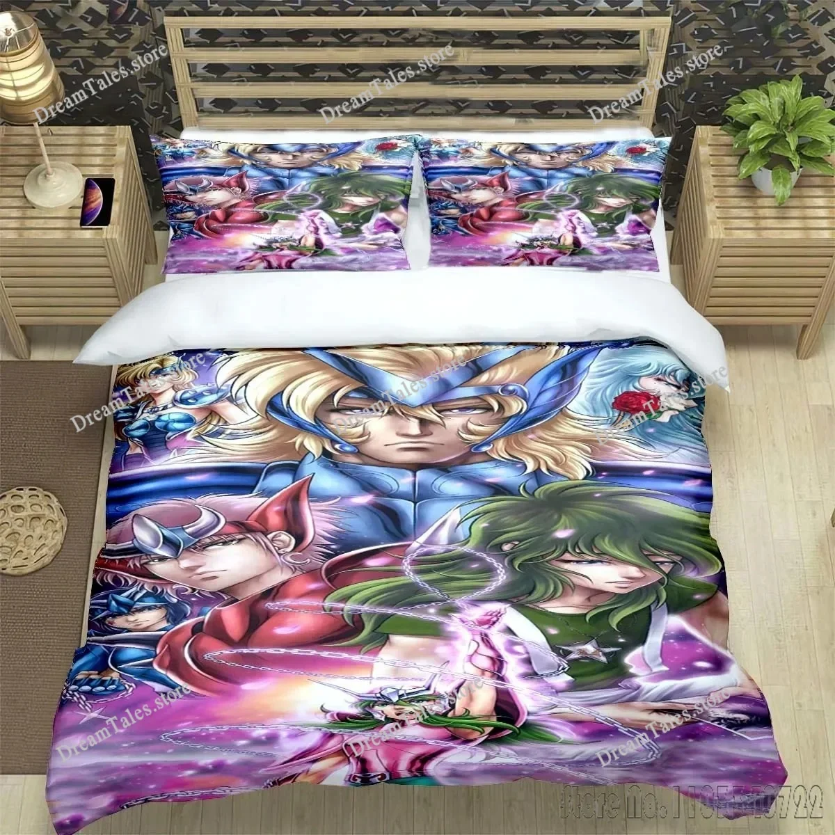 Saint Seiya 3D Duvet Cover Set HD Comforter Cover for Kids Bedding Sets Bedclothes Bedroom Decor Home Textileextile Luxury Gift