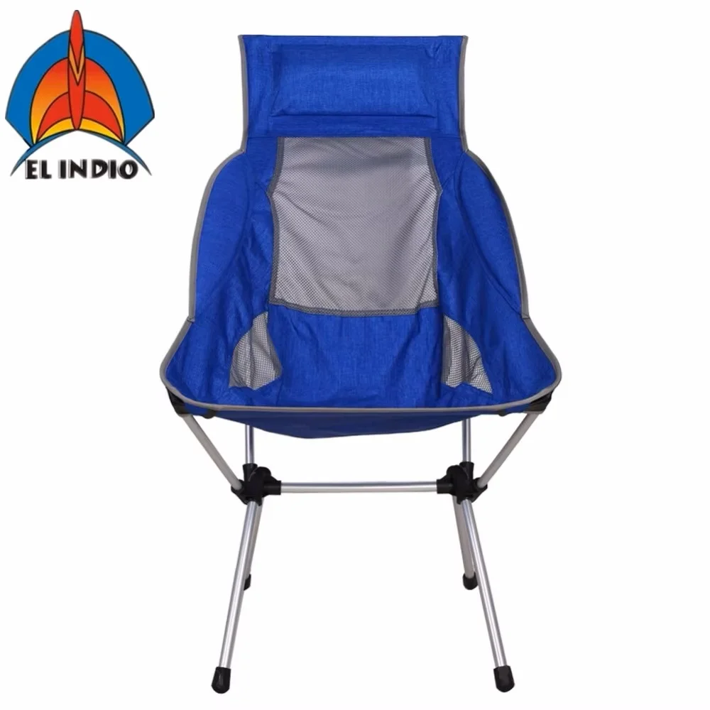 Portable Lightweight Folding High Back Camping Chair with Headrest for Outdoor Travel, Beach, Picnic, Folding   chair