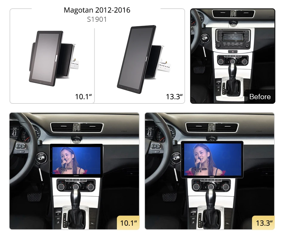 1920*1080 Nano Ownice Android 14.0 for VW Magotan 2012-2016 Car Radio Video Audio 13.3