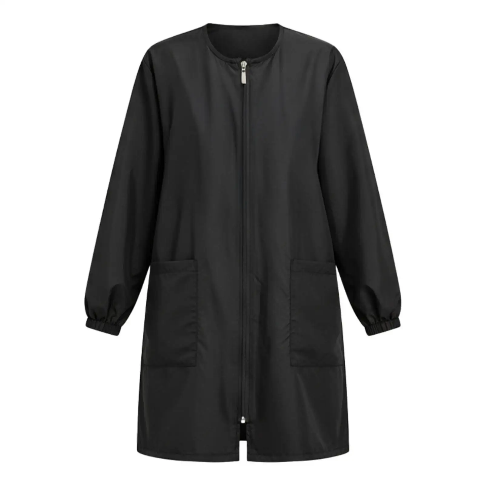 Practical Barber Workwear Vest for Men with Crepe Material and Straight Silhouette