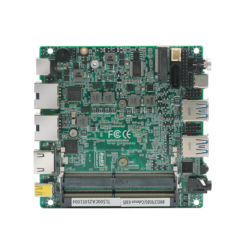 TopElec Piesia Mini Nuc Motherboard 11th I5-1135G7/I7-1165GG7 2*DDR4 64GB HDMI2.0 4K 2*LAN Industrial Motherboard For Robot Cont