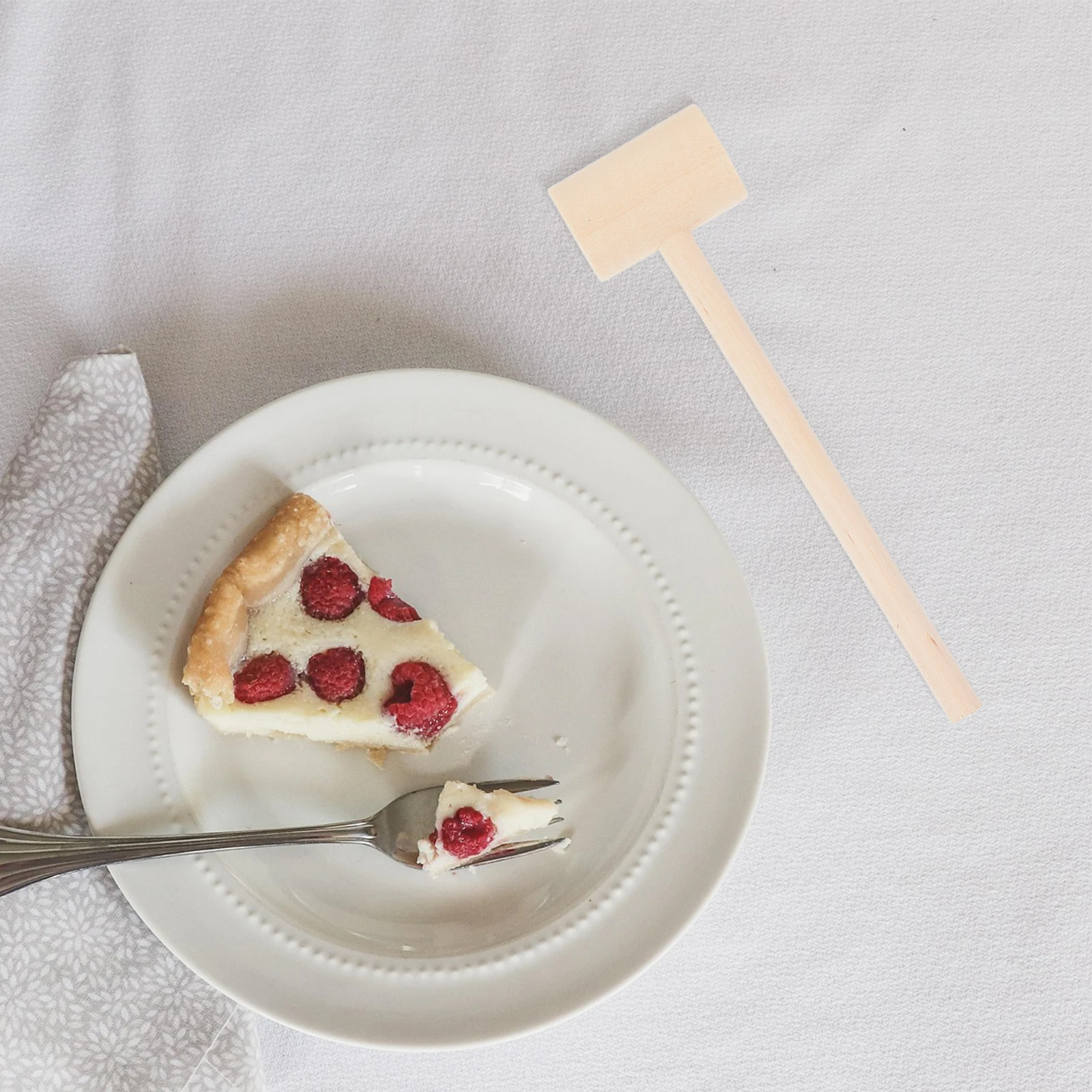 

12pcs Kids Wood Hammer Mini Mallets Wooden Cake Hammer Stool Toddler Small Thick Restaurant Use Play Learning