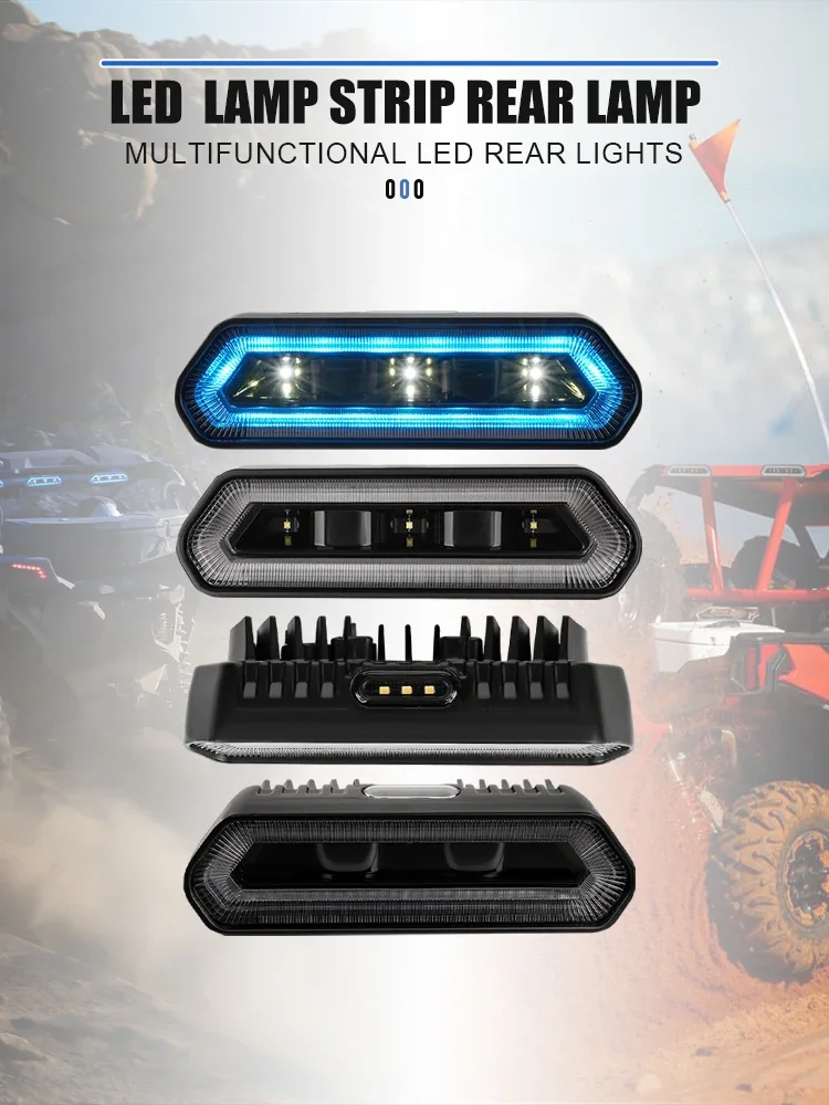 Feu arrière de frein pour Can Am X3 Commander, barre de sécurité UTV, 1.75 – 2 pouces, pour Polaris RZR 1000 800 900 XP Ranger pour cf