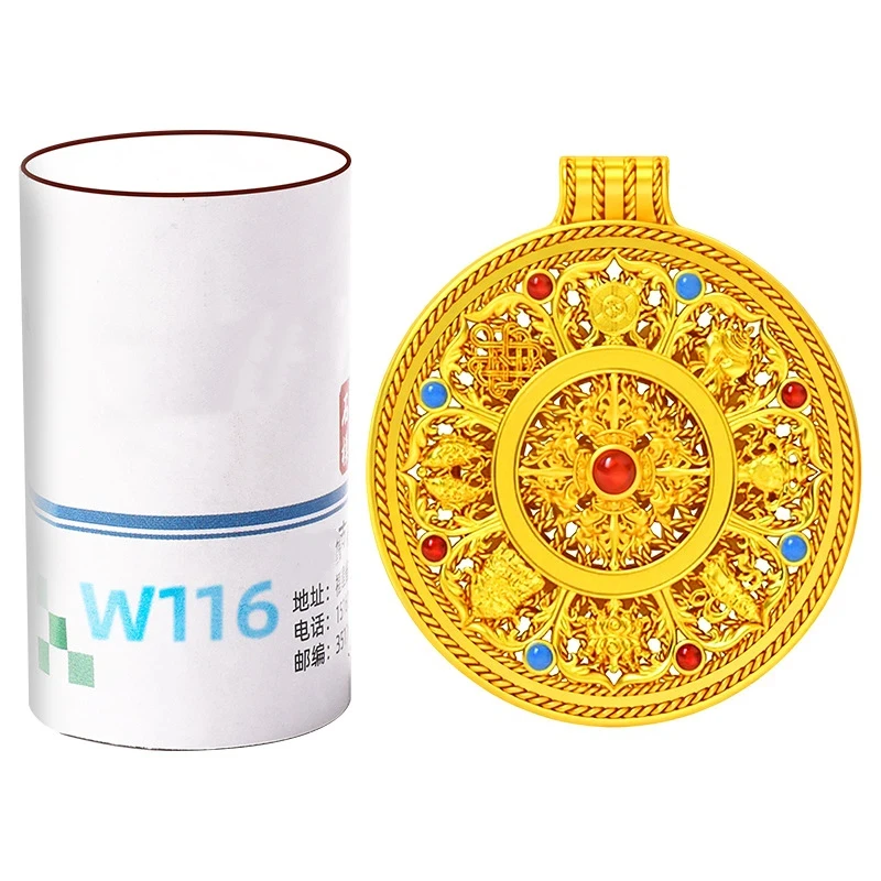 Enameled Eight Treasures Compass plaster moulds, vajra, filigree-work gold and silver auspicious pendants, jewellery-making tool