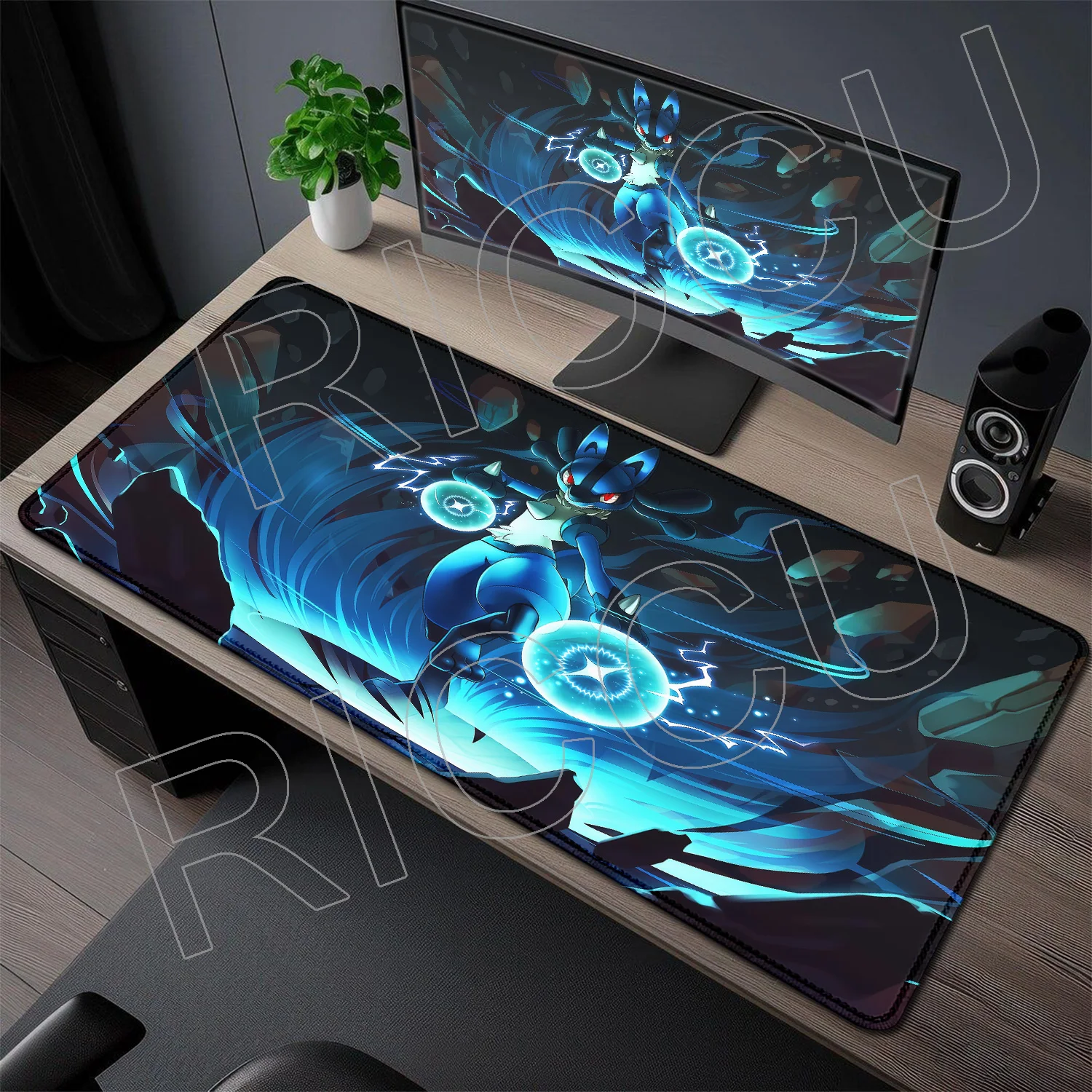 XXL HD print Mouse Pad Large Rug Gamer PC Accessories Keyboard Rubber Expand Desk Mat Laptop Pokemon carpet 100X500CM Mousepad