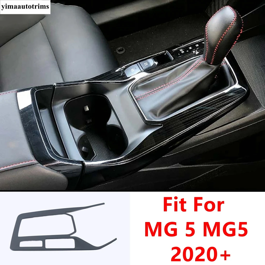 

Central Control Gear Shift Box Panel Water Cup Frame Cover Trim For MG 5 MG5 2020 - 2022 Stainless Steel Accessories Interior