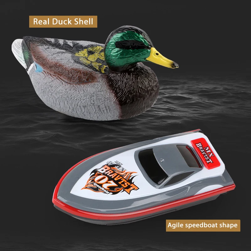 Simulated Duck 2.4G Remote-controlled Boat Speedboat Creative Aquatic Animal Children's Toys Interactive Games Birthday Gifts