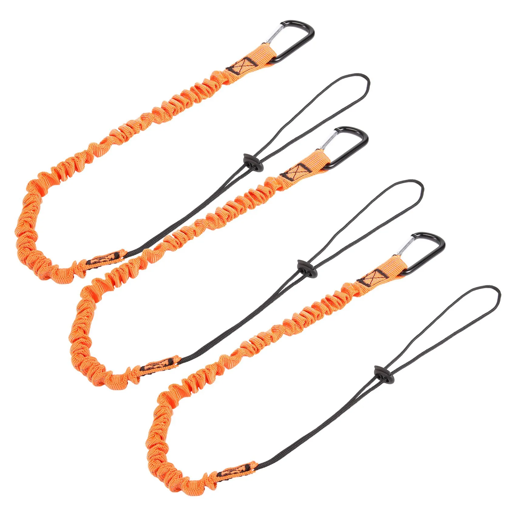 Tool Lanyard,3 Pcs Lanyard with Carabiner,Shock Absorbing Lanyard Adjustable Lanyard for Work Tools