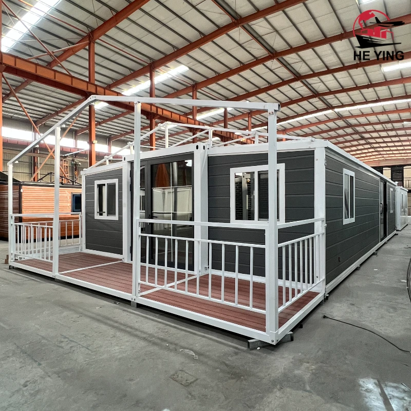 Customized Ready Made 40ft And 20ft Prefabricated Expandable Container Houses, Portable Homes With Two Bedrooms.