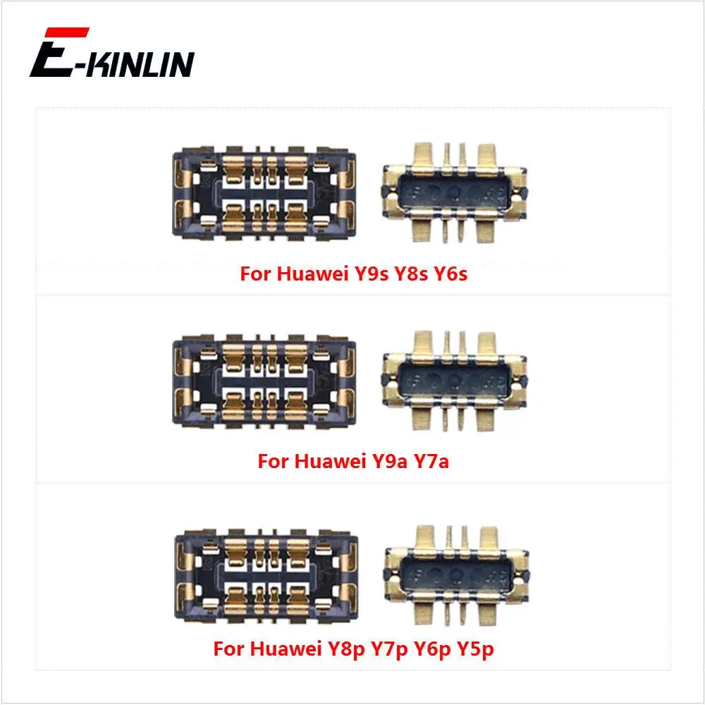 2 piezas/lote Conector FPC Soporte de Batería Clip de Contacto para Huawei Y5p Y6p Y7p Y8p Y7a Y9a Y6s Y8s Y9s en Cable Flexible de Placa Base