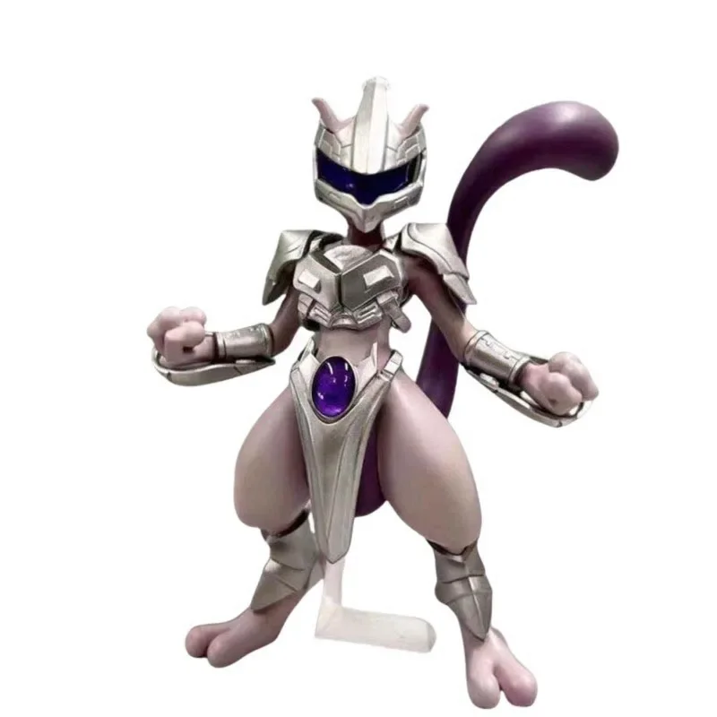 11cm Pokemon Figure Mewtwo Anime Figure Steel Mewtwo cool Figurine Pvc Statue Model Decorations Toys for Kid Gifts Collection